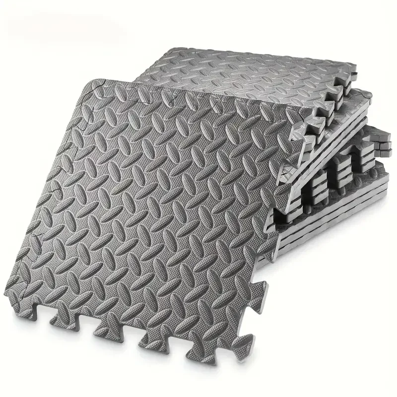 Non-slip Waterproof Fitness Mat Set - Shock-absorbing Floor Protection Tiles