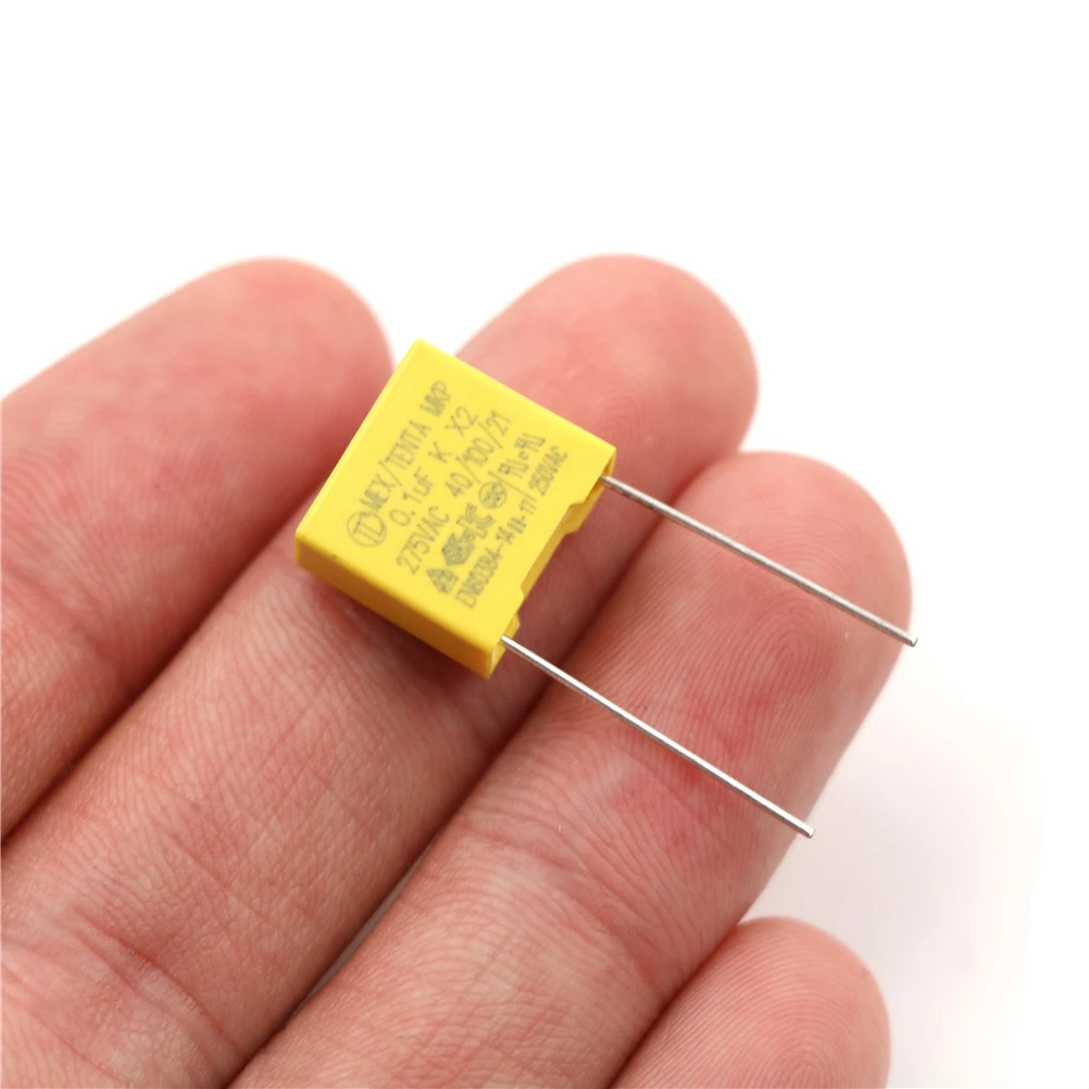 

20 шт., Прочный полипропиленовый конденсатор 0,1 UF X2 104 100NF 275V 10 мм