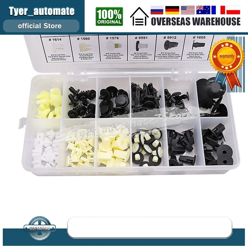 146-Piece Toyota 4Runner Trim Clip Kit – Fender, Door, Hood, Bumper Retainer Clips Assortment