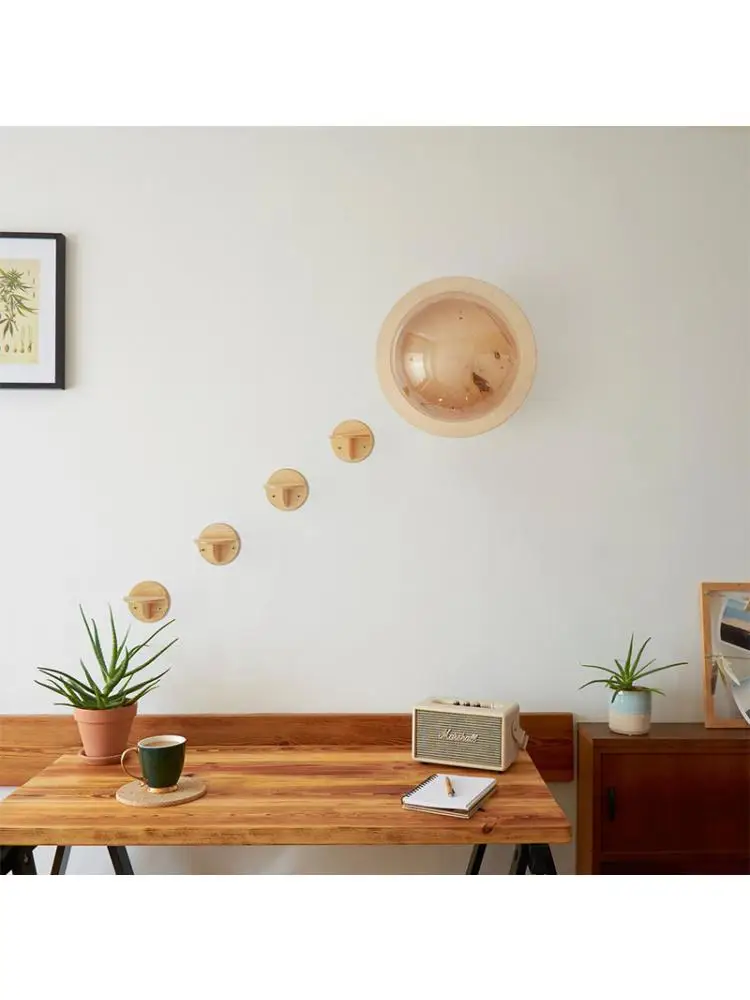 

Cat Wall Frame Wall Mount Cat Jumping Platform Round Solid Wood Cat Wall Springboard Cat Steps Stable Cat Ladder