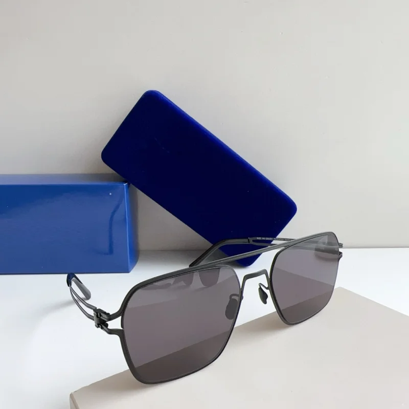 Deutschland Marke Design Schraubenlose Sonnenbrille Titan Ultraleicht Platz Mode Männer Sonnenbrille Große RIKU Gläser Auge Hohe Qualität – Detail 14
