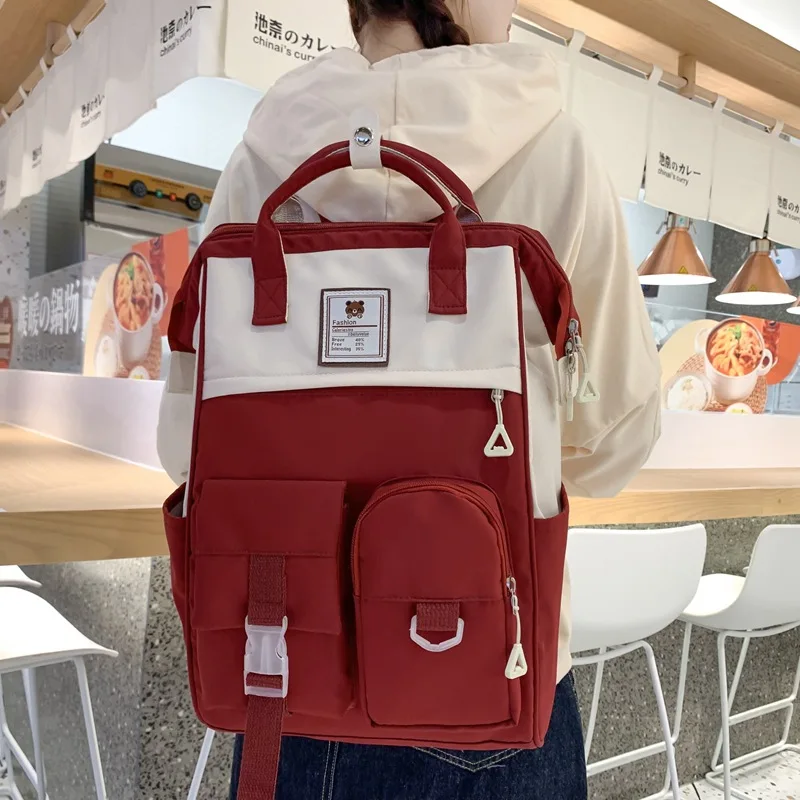

Female Fashion Student Backpack Waterproof Cute Women School Bag Lady Laptop Book Bag Kawaii Girl College Backpack Travel Bag