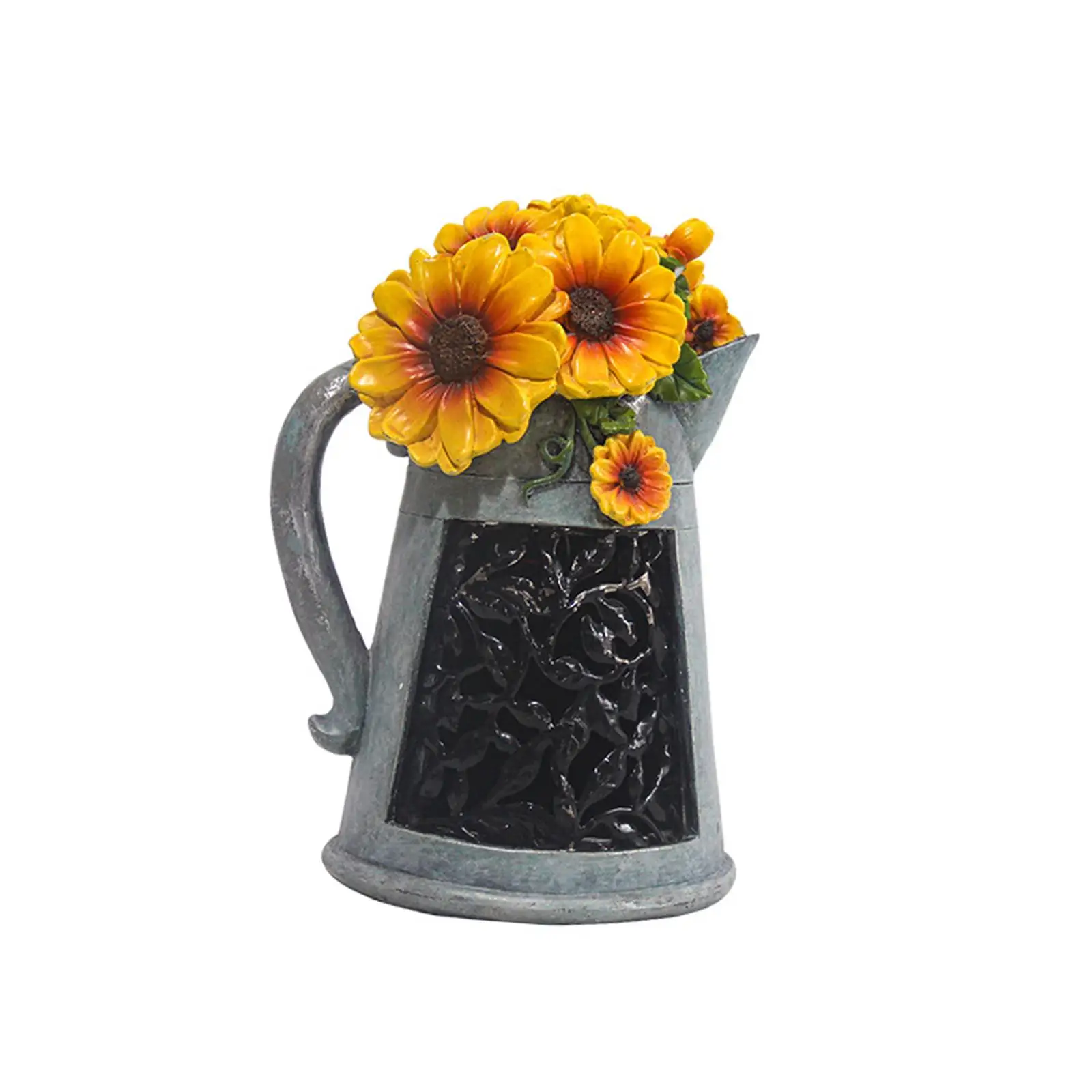 

Solar Watering Can Light Ornament Kettle Lights Garden Statue Lights Resin Crafts Lamp for Porch Lawn Balcony Backyard Decor