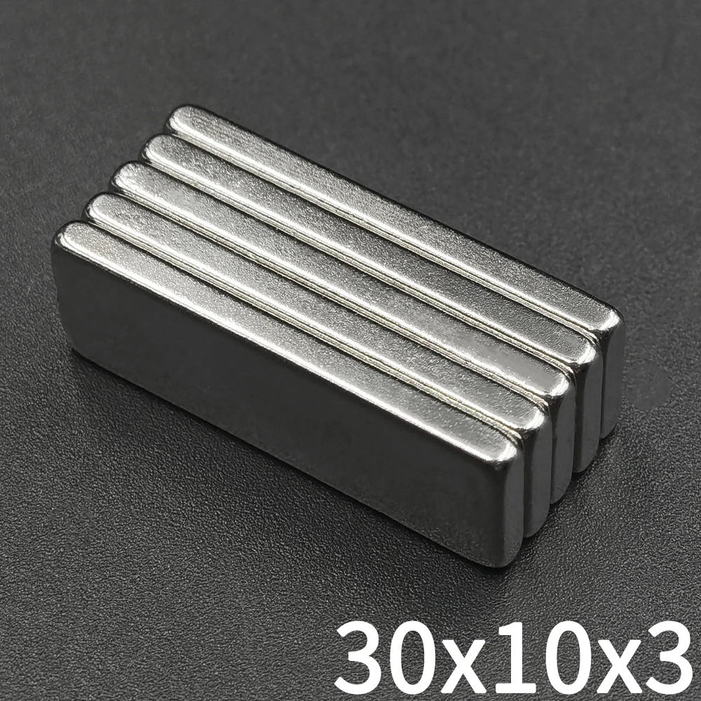 

2/5/10/20/50/100Pcs 30x10x3 Block Powerful Neodymium Magnet 30mm X 10mm X 3mm Rectangular Super Strong Magnetic imanes 30*10*3