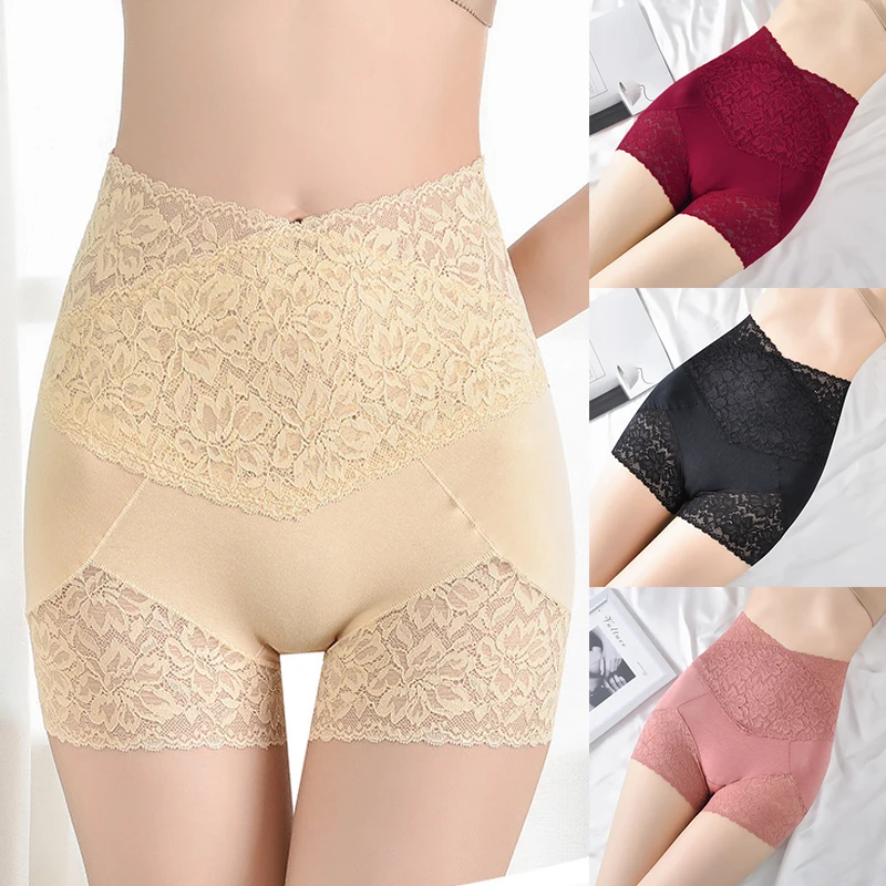 

Seamless Safety Shorts Pants Women Highly Elastic Under Skirt Shorts Sexy Lace Anti Chafing Boxers for Women Boyshort Panties