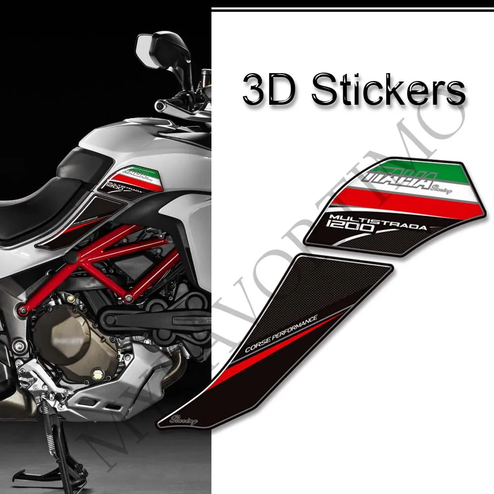 

Tank Pad Grips For Ducati MULTISTRADA 1200 S 1200S Stickers Decals Gas Fuel Oil Kit Knee Protector