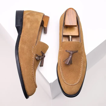 LIHUAMAO Footwear Leather penny loafers slip on casual shoes work shoes Men leisure Shoes Outdoor footwear Walking Shoes - Image 5