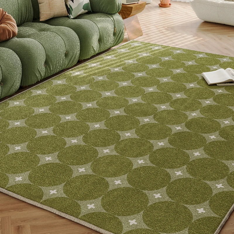 

Forest Green Living Room Carpet 2024 New Bedroom Bedside Water Proof Decorative Carpets Modern Light Luxury High End Nonslip Rug