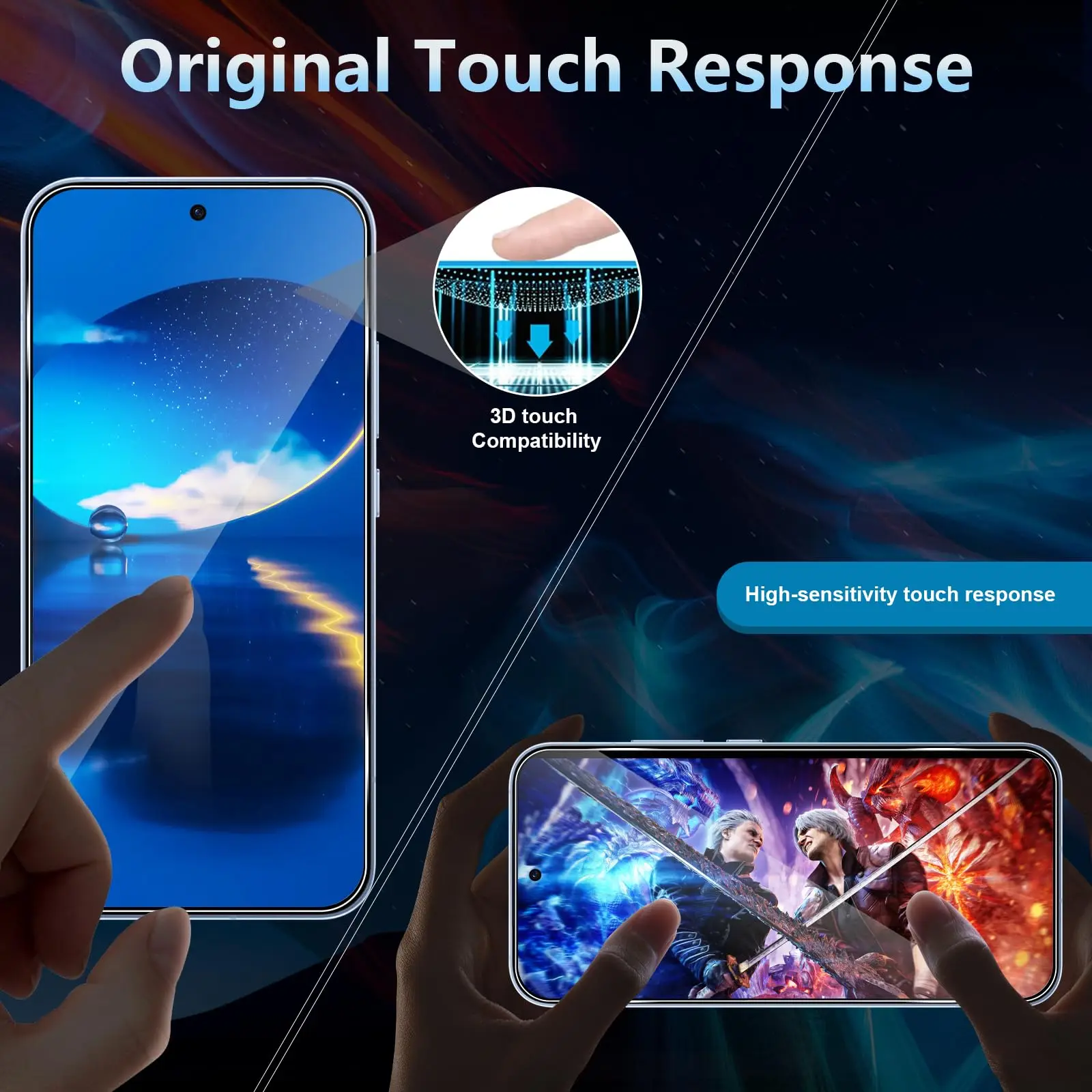 Premium Tempered Glass Screen Protector - 6.59-inch, HD Clear, 9H Hardness, Anti-Scratch, Case-Friendly Design