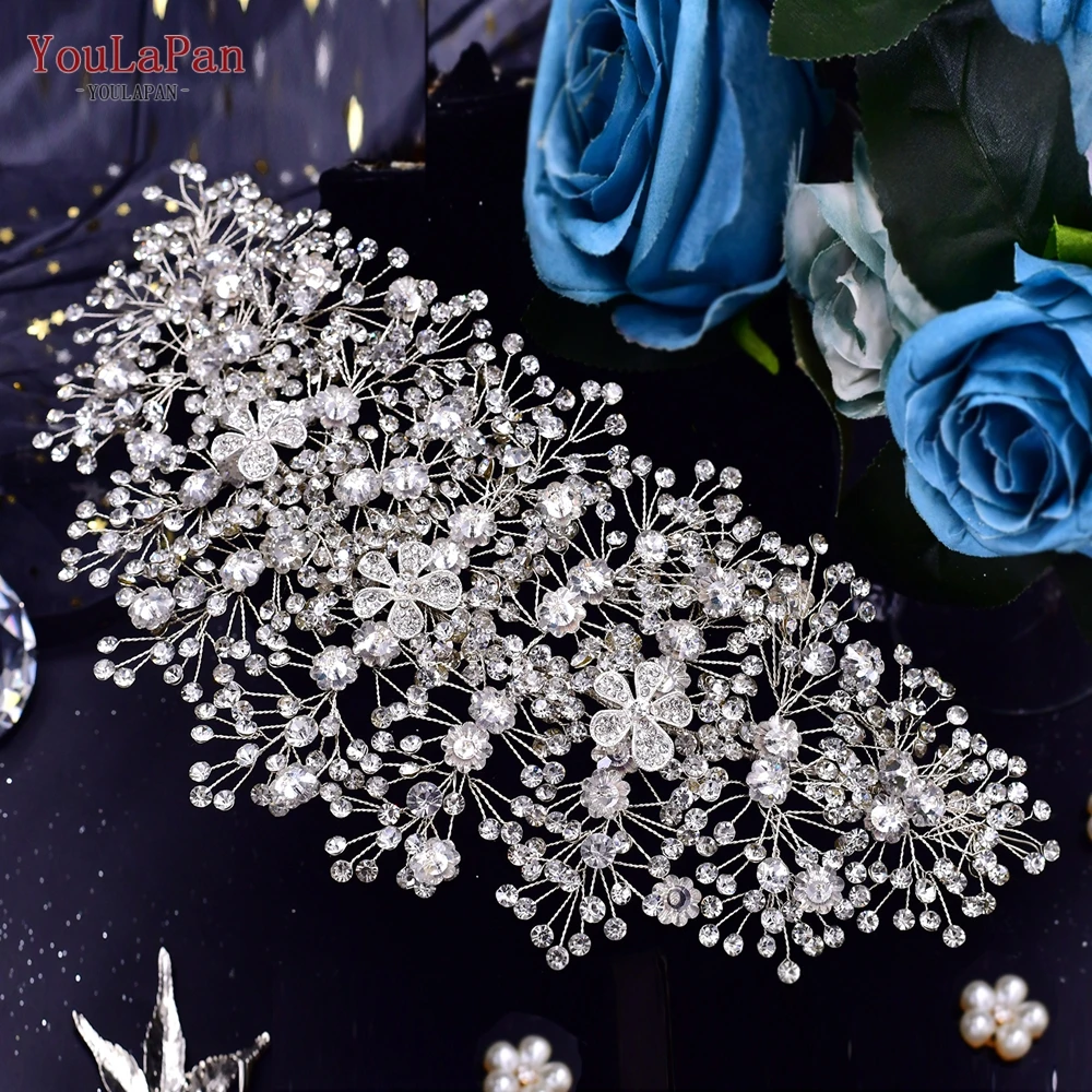 Golden Wedding Crystal Headband Hair Accessories Woman Wedding Hair Jewelry Rhinestone Bridal Tiara and Headdress HP240