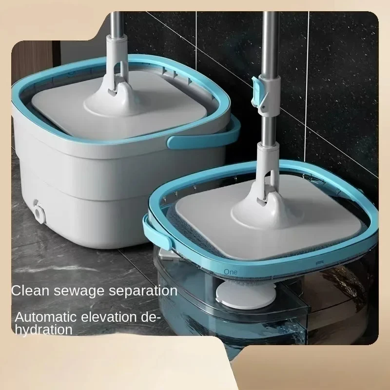 

Microfiber Floor Mop with Bucket, 360 Mops Household Cleaning Tools Clean Water, Sewage Separation, Lazy, No Hand Washing, Floor