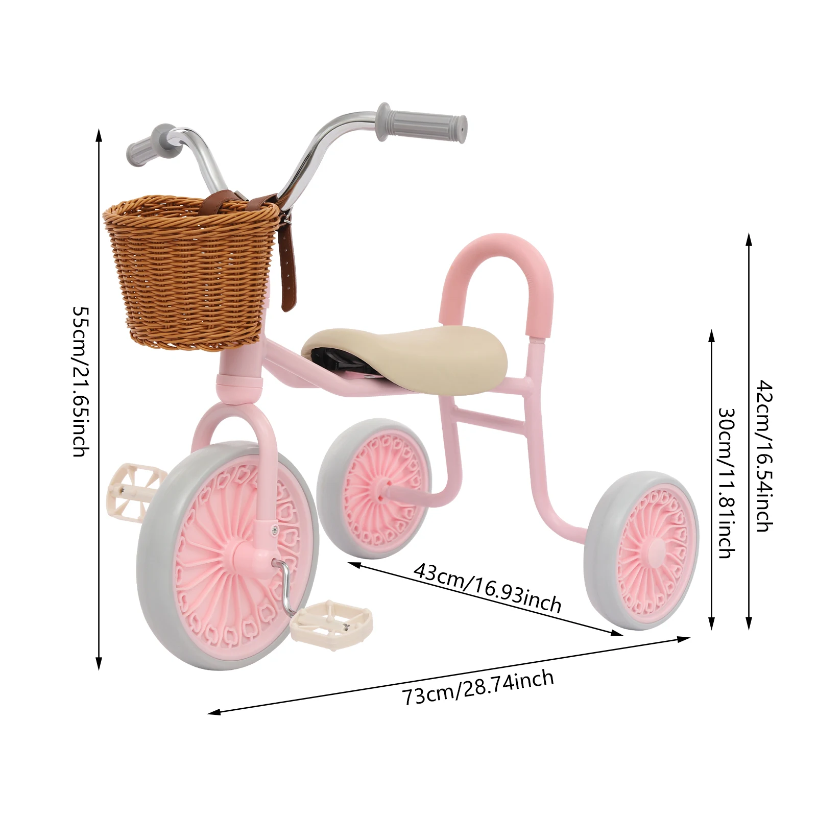 Vintage-Style Tricycle for Kids Ages 2–6