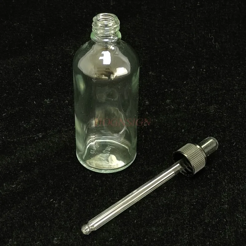 투명 스크류 탑 유리 스포이드 병, 밀봉 스포이드 화학 실험 장비, 에센셜 오일 병, 100ml