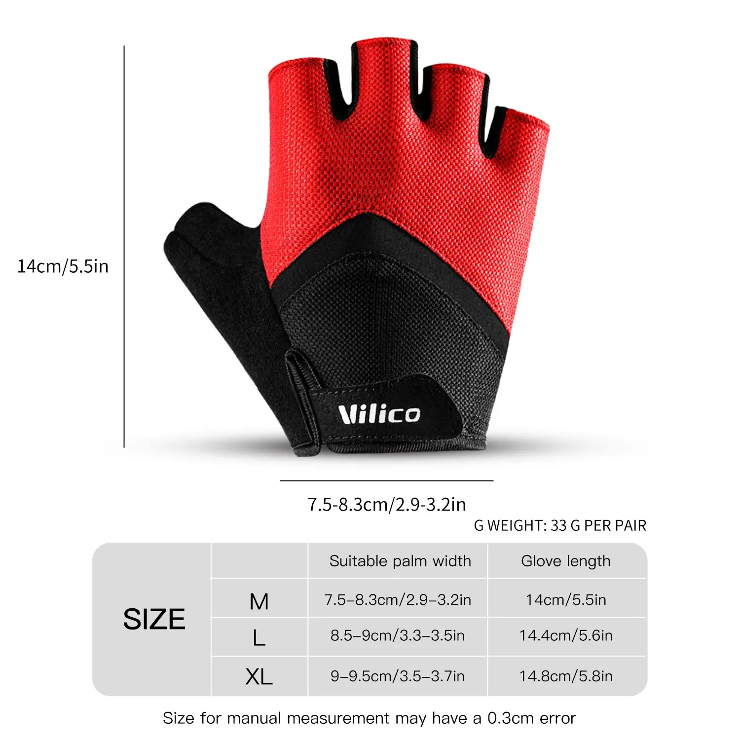 Breathable Short Finger Cycling Gloves, Thickened Palm Pad, Shock-Absorbing And Anti Slip Outdoor Sports Gloves