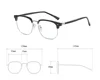 Metal Round Face Near Sight Glasses Male Anti-blue Light Myopia Eyeglasses Half Frame Optical Business Short Sight Eyewear 6
