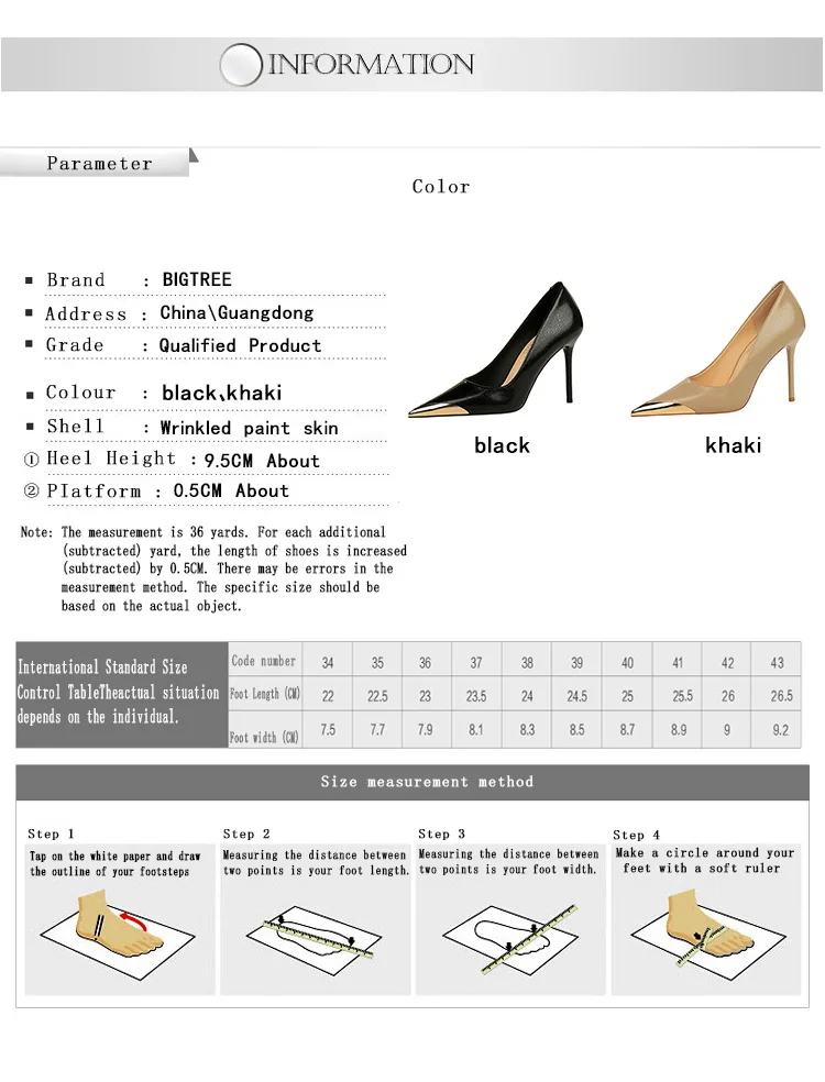 Shoes Metal Pointed Tip Women Pumps Fashion High Heels Ladies Shoes Stilettos Heels Pu Leather Female Pumps New