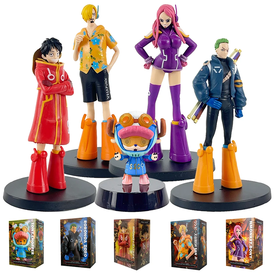 17CM Actionfiguren von One Piece Charakteren Ruffy, Zoro, Chopper und Nami von Wanno Toys Desktop Collection PVC-Modell