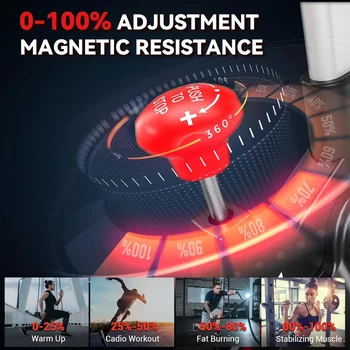 Exercise Bike, Stationary Bike for Home/Indoor Cycling Bike, Indoor Bike with Silent Belt Drive, Heavy Flywheel and Digital Disp 5