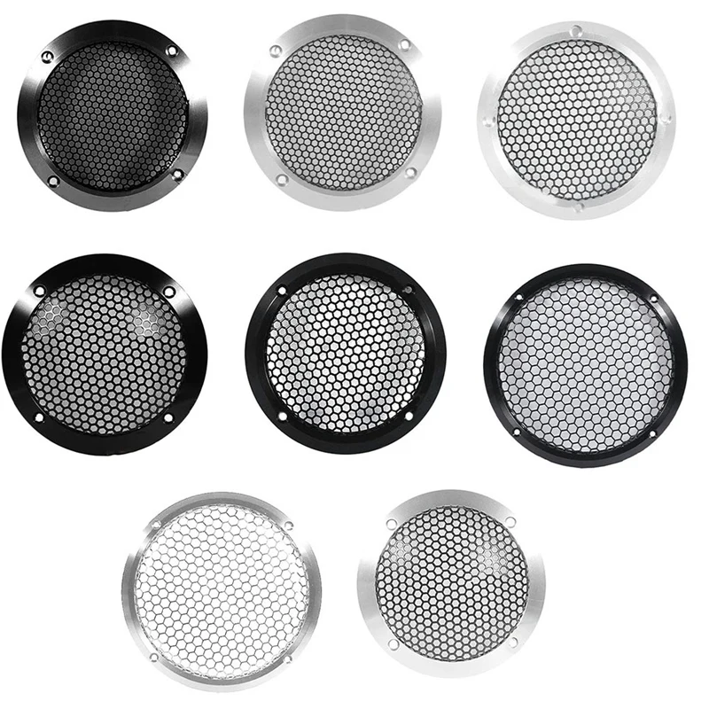 Aluminum Car Tweeter Speaker Grill Cover Full Metal Mesh Grille for Audio Enhancement 3.5Inch