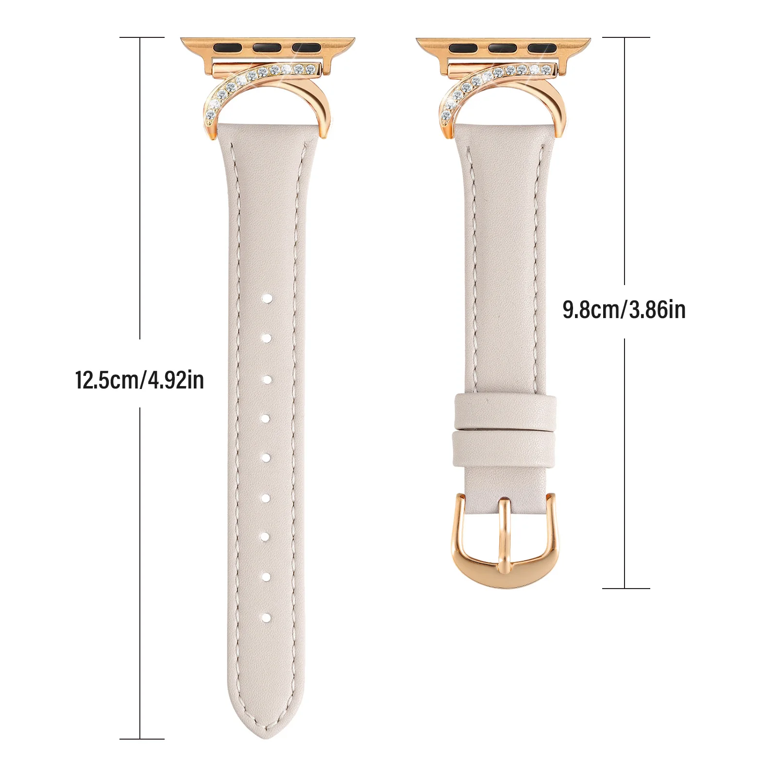 รูปสินค้า สายนาฬิกา Apple Watch ประดับเพชรรูปพระจันทร์ สวยหรู ใส่ได้ทุกขนาด