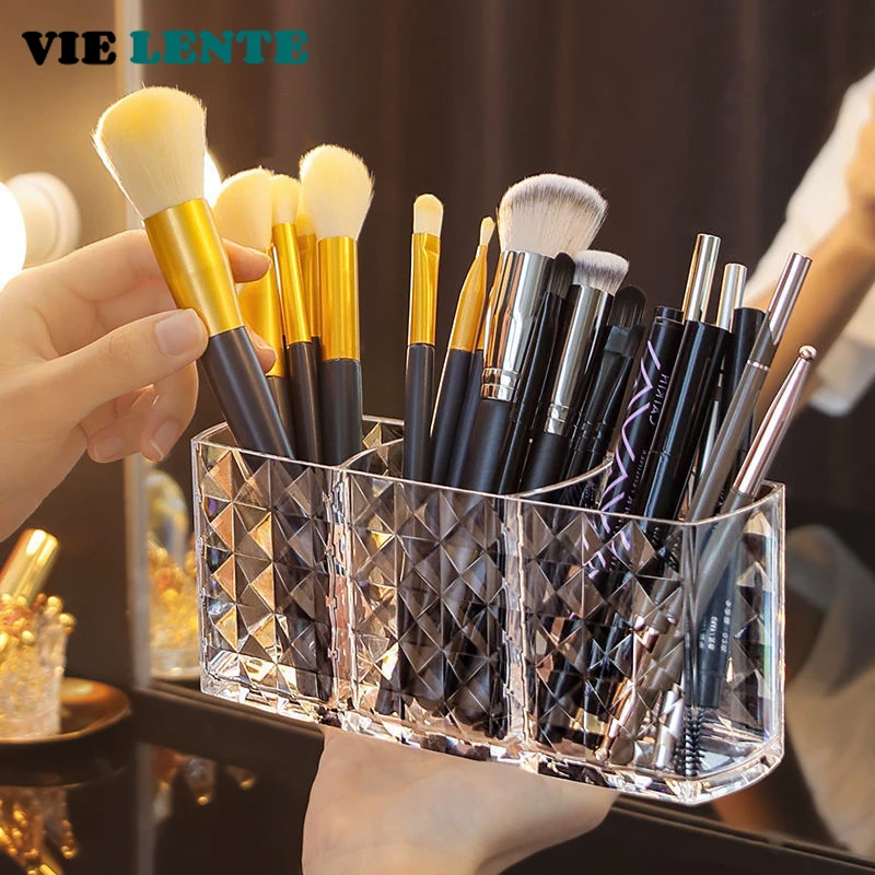 1-piece Diamond Patterned Mirror Cabinet Storage Box, Bathroom, Bathroom, Cosmetics, Lipstick Storage Rack  Makeup Organizer Box 3
