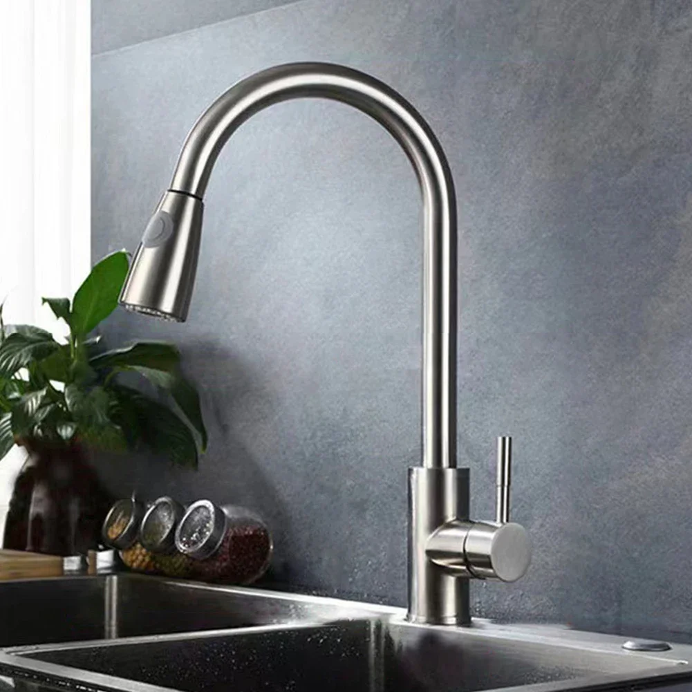 Sink Pull Out Faucet 360 Swivel Hot Cold Mixer Crane Tap Single Handle Rotary Pull Faucet Double Outlet Method Kitchen Accessory 3 Sink Pull Out Faucet 360 Swivel Hot Cold Mixer Crane Tap Single Handle Rotary Pull Faucet Double Outlet Method Kitchen Accessory 3