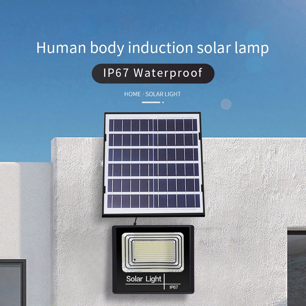 Solar floodlight 100W 200W ultra durable and bright indoor and outdoor courtyard lighting IP67 waterproof solar floodlight. 5