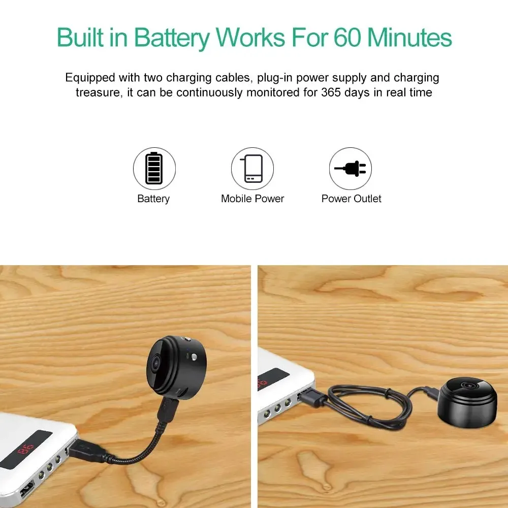 Micro Home Wireless Video CCTV Mini Security Surveillance with Wifi IP Camara Sensor Infrared CMOS 2MP Telefon Alarm Camera 6