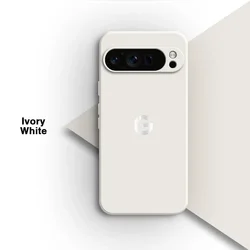 Premium Liquid Silicone Wireless Charging Phone Case - Shockproof Protector Soft Cover - Google Pixel 8 Pro (Lvory White)
