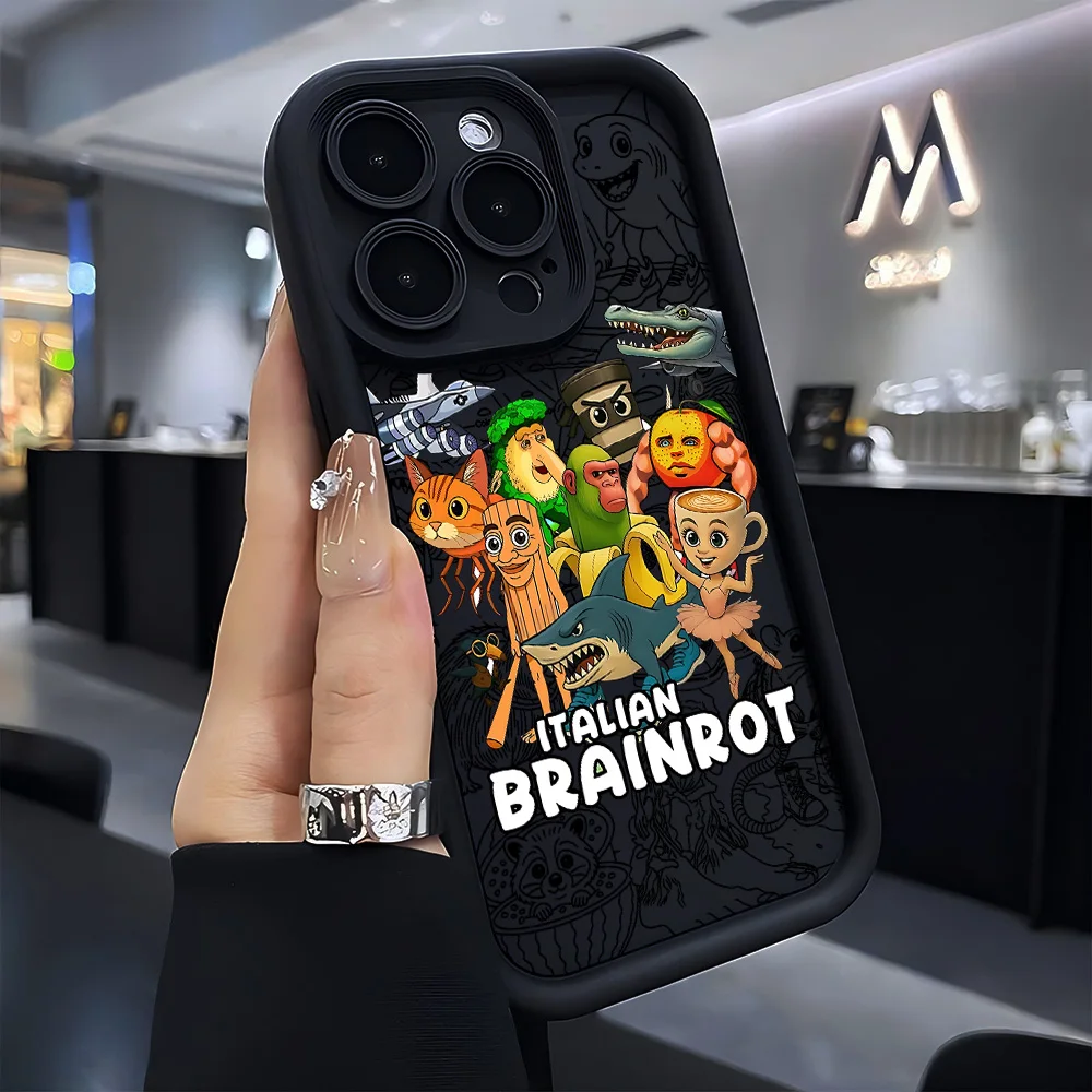 Stylish Animal B-BRAINROTs Soft TPU Phone Case - Durable Back Cover
