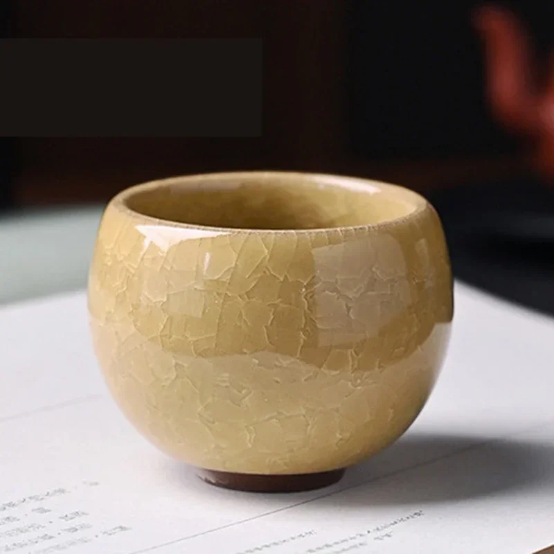 Ice Cracking Style Ceramic Tea Cup Pottery Espresso Coffee Cups Porcelain Kung Fu Teacup Ceramics Cute Cup 1pc ceramic coffee cup set