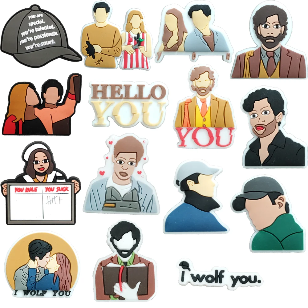 

1Pcs Popular American Dramas PVC Shoe Charms You Decorations for Clog Garden Sandal Button Accessories Holiday Gifts