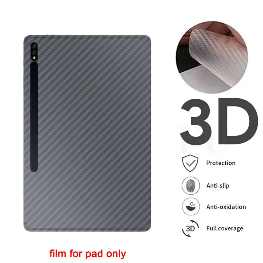 

1 PC For Samsung Galaxy Tab S9/S9+/S9 Ultra Back Carbon Fiber Protective Film Full Coverage Anti-slip Anti Scratch Back Sti J3L0