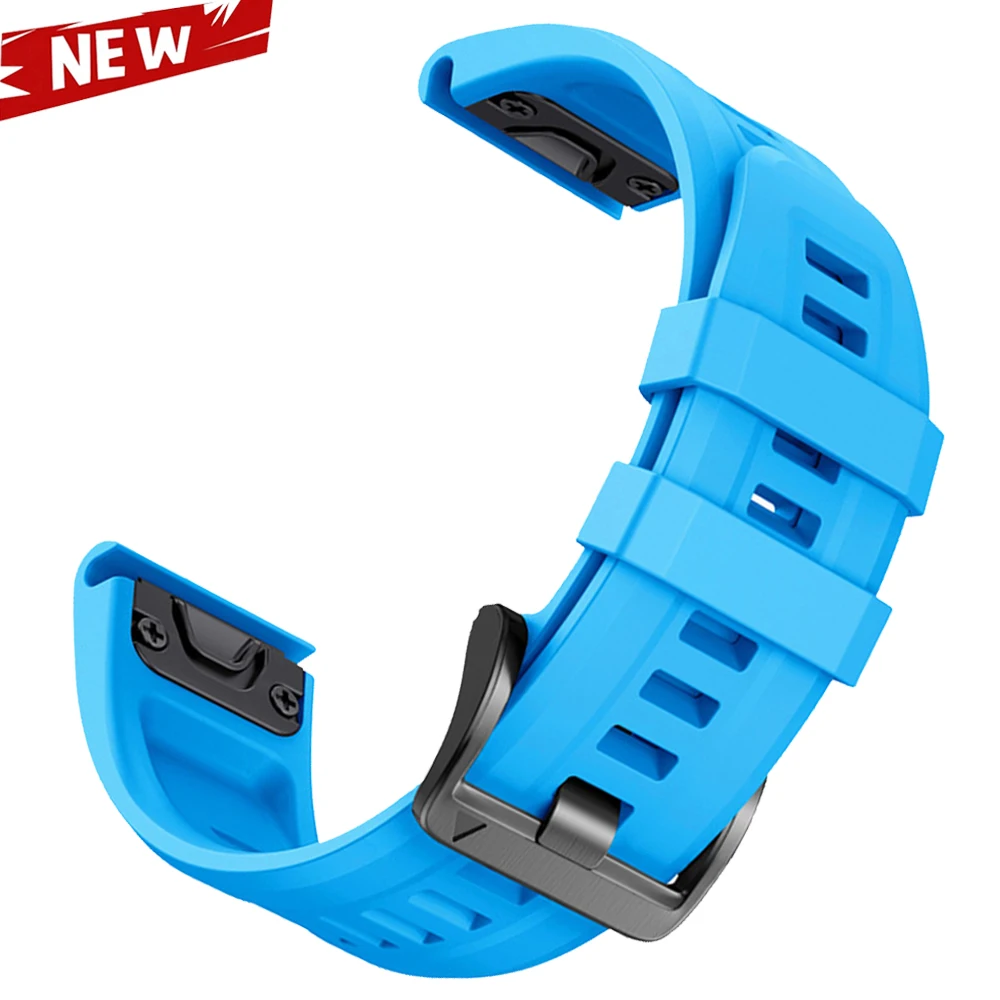 Enhanced Silicone QuickFit Strap - 26mm & 22mm Soft Watchband Bracelet