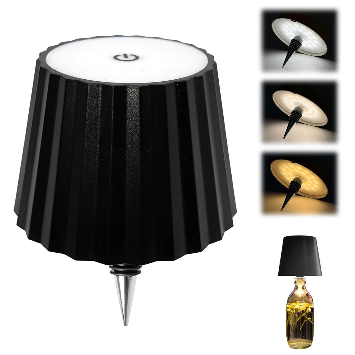 Wireless Touch Control Bottle Table Lamp Adjustable Brightness Night Lights Usb Rechargeable Wine White Light Eye Protection Led led light desk lamp night light led desk lamp