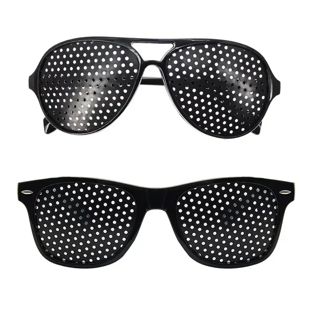 Anti-myopia Astigmatism Glasses Vision Correction Fatigue Pin Hole Glasses with Holes for Men Women Eyesight Improvement Eyewear