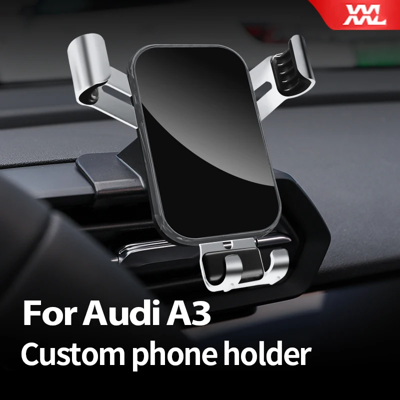 Gravity Car Phone Holder Mobile Stand Smartphone Supporto Gps Supporto Per Audi A3 8Y 2023 2022 2021 2020 Sportback Limousine