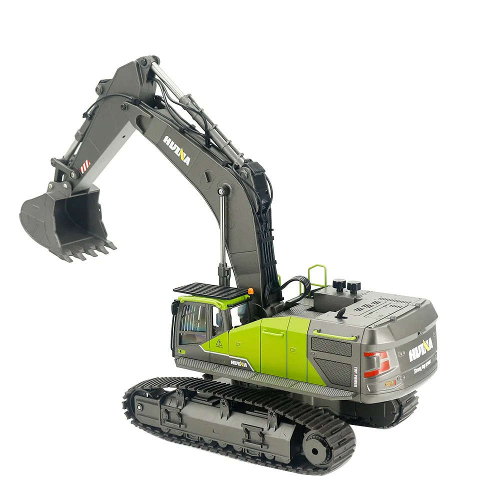 HUINA 1593 RC Excavator 22CH Dumper Truck Caterpillar Alloy 1/14 Tractor Loader 2.4G Radio Controlled Car Engineering Toys 3