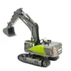 HUINA 1593 RC Excavator 22CH Dumper Truck Caterpillar Alloy 1/14 Tractor Loader 2.4G Radio Controlled Car Engineering Toys 3