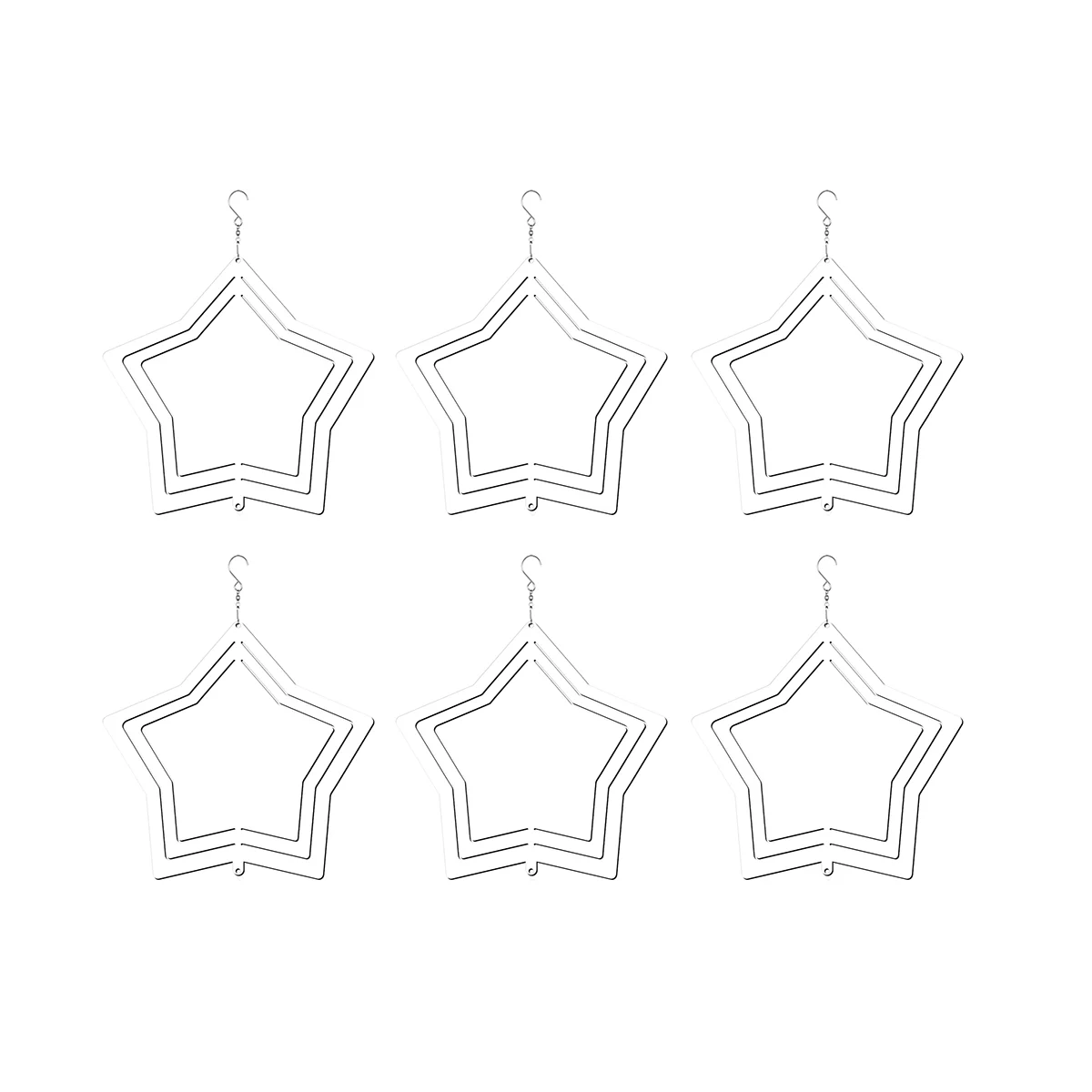 

6Pack 8 Inch Sublimation Wind Spinners Blanks Hanging Wind Spinners Christmas Gift for Christmas Day Garden Decoration