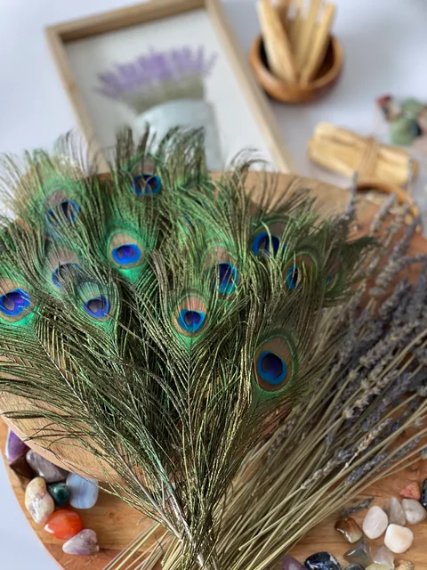 Peacock Feather Decoration  Jewelry Handicraft Accessories - 50