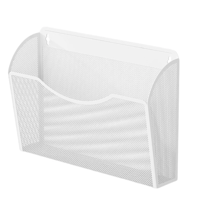 Mesh Wall Mounted File Organiser Basket for Home, book organizer