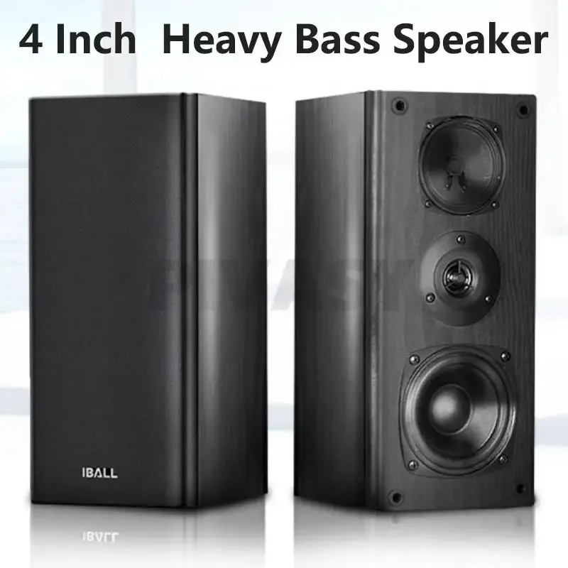 4 Inch Subwoofer Speaker Passive Bookshelf HiFi Speaker Three-Way Surround Sound Sound Box Power 60W A Pair computer speakers portable speakers audio speakers
