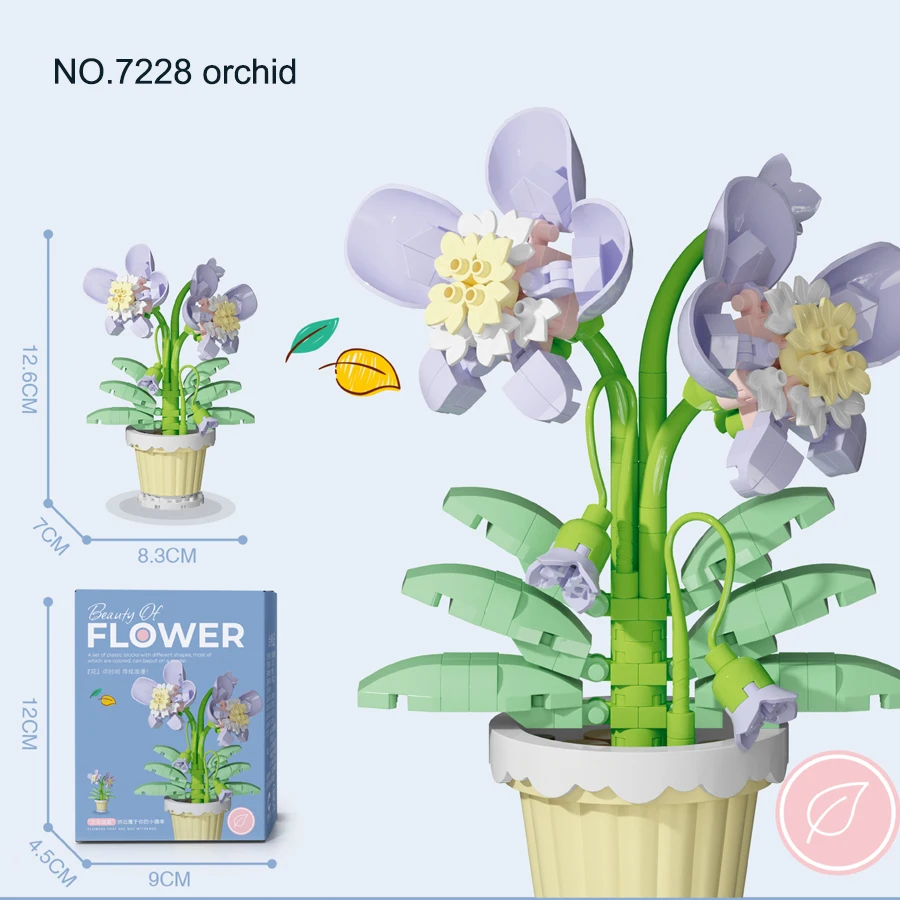 Mini Flower Pot Building Blocks - Colorful Floral Bouquet Educational Toy Set for Kids - Perfect Mother's Day Gift