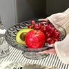 1PC Transparent Water Ripple Fruit Tray Dual-layer Can Draining Modern Light Luxury Snack Dried Fruit Tray Kitchen Decoration 1