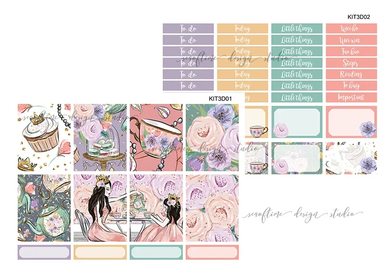 

Mother's Day Theme Weekly Plan label is Suitable For ERIN CONDREN HP European American Style Decorative Sticker DIY Planner