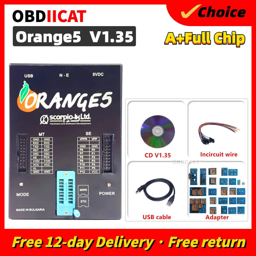 

New Orange5 ECU Programmer OEM Orange 5 Full Adapters V1.35 Orange5 Plus Full Universal Programmer Orange5 Programming Car Tool