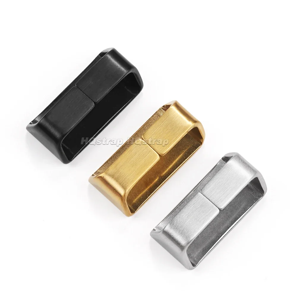Metal Ring Buckle Watchband Keeper - Movable Strap Holder Loop