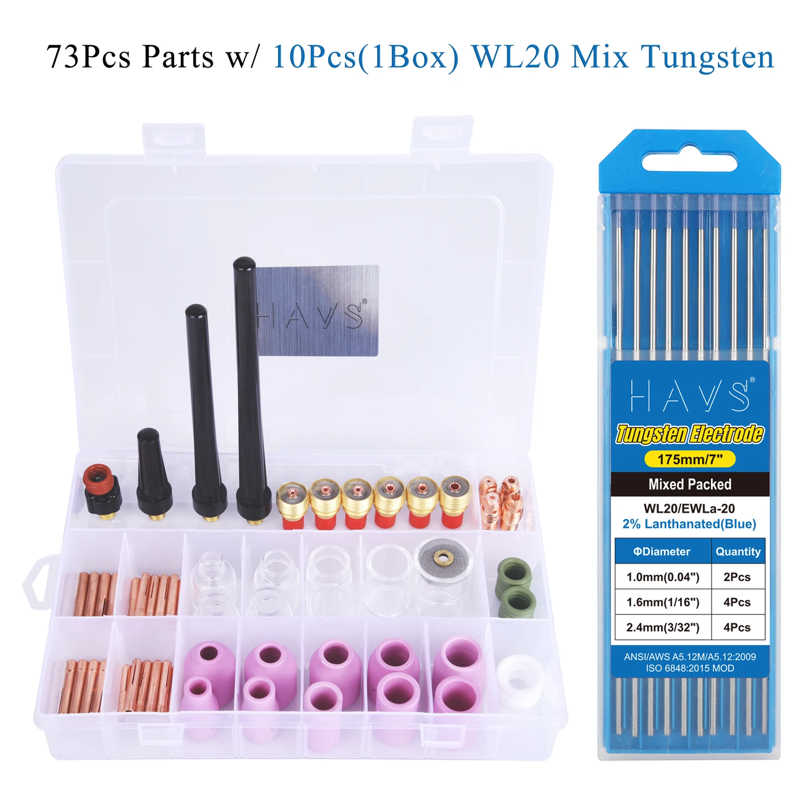 83Pcs TIG Welding Torch Stubby Gas Lens For WP9 WP20 WP25 412 High