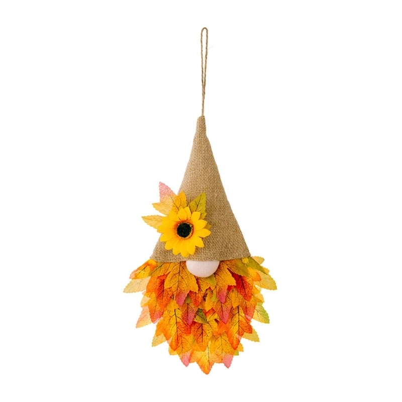 

Halloween Maple Leaves Simulation Gnome Ornament Decor Accessores
